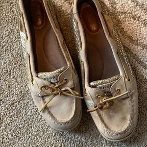 Sperry top-sider gold sequins